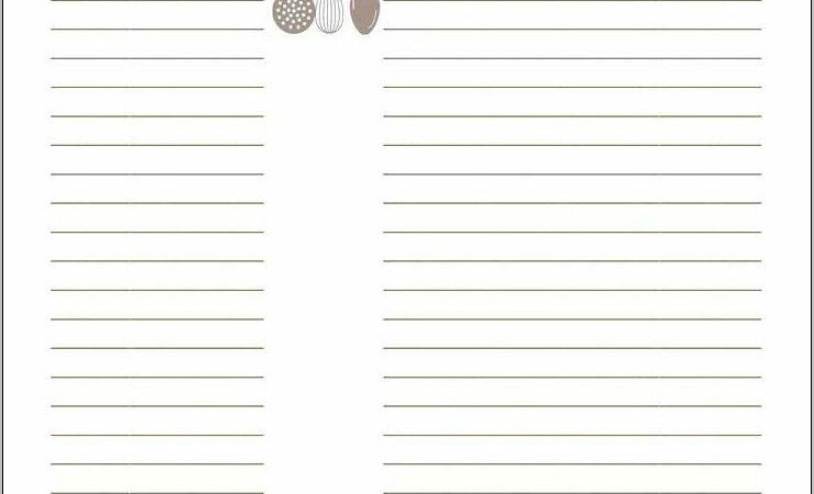 Recipe Printable Template Word