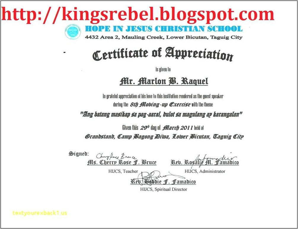 Recognition Certificate Templates For Word