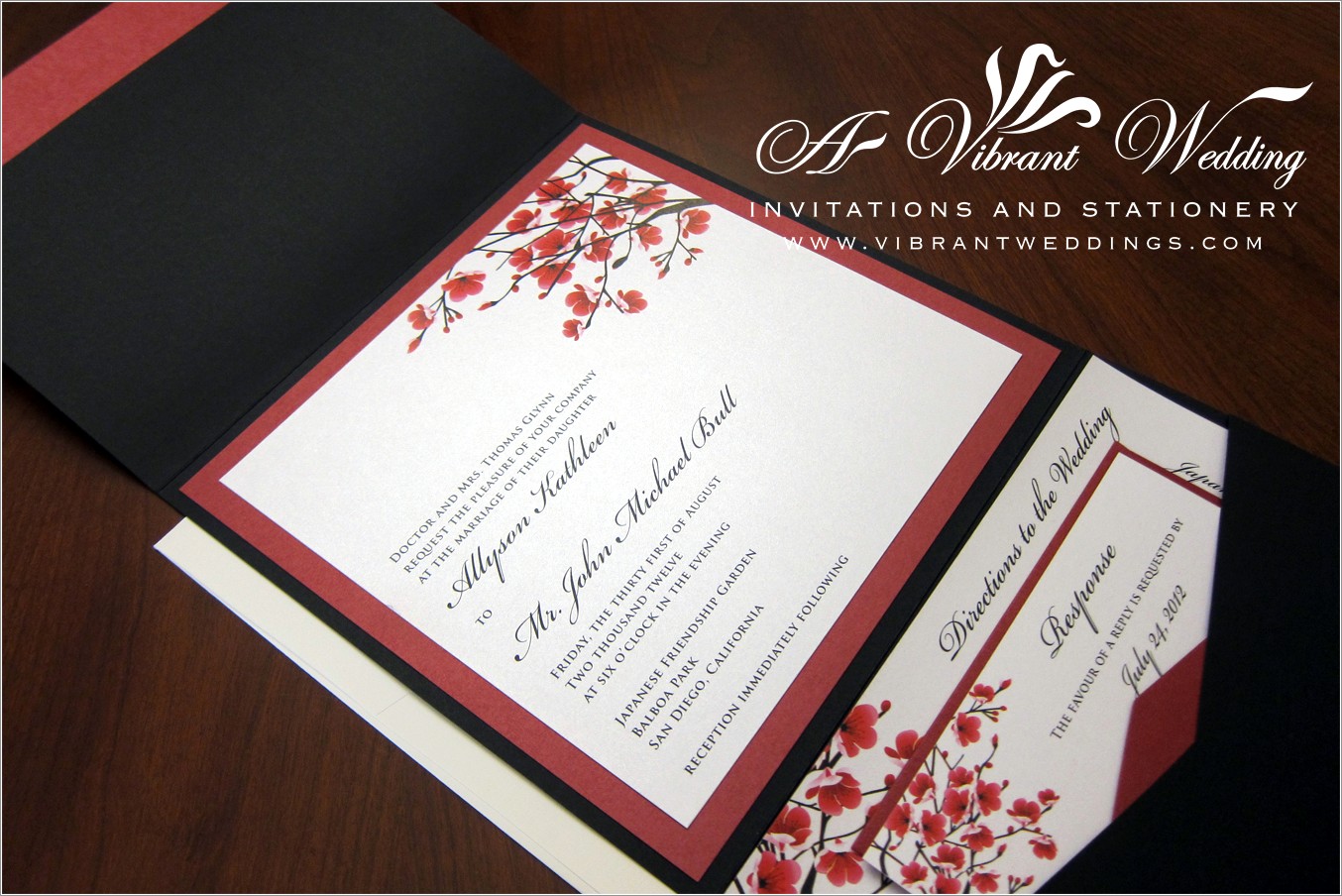 Red And Black Plaid Invitations