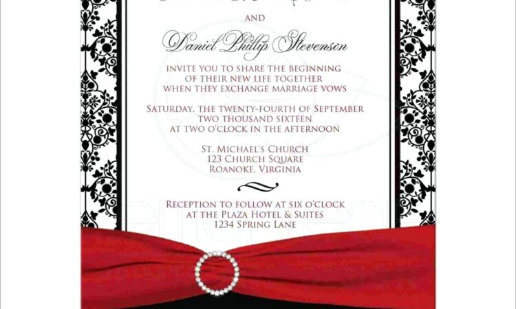 Red And White Wedding Invitations