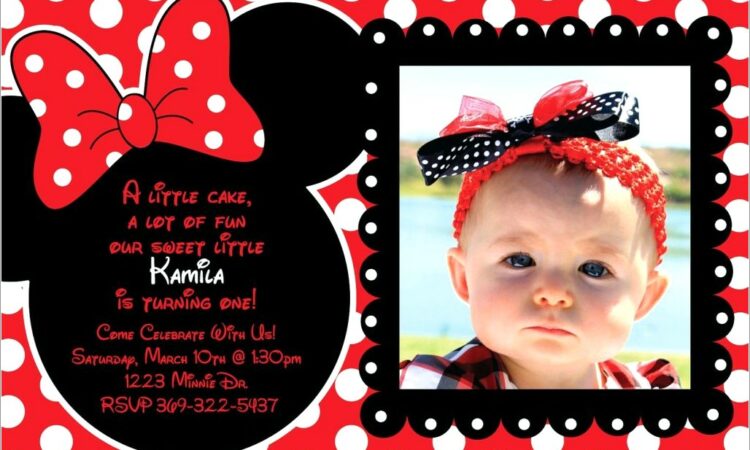 Red Minnie Mouse Invitations Template