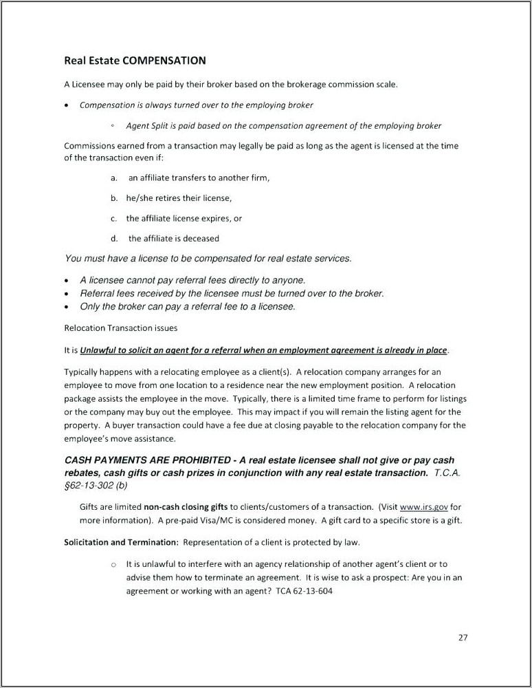 Referral Fee Agreement Template Doc