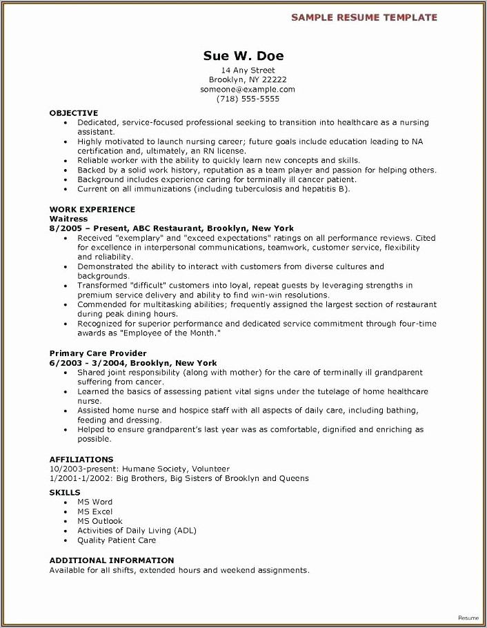 Registered Nurse Curriculum Vitae Template