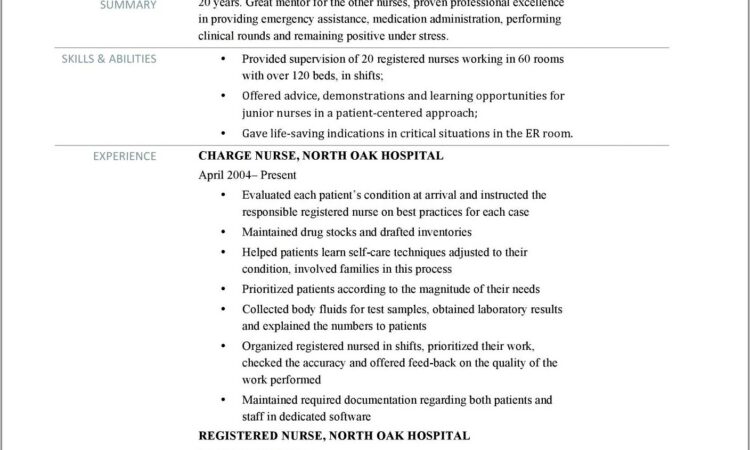 Registered Nurse Resume Examples Australia