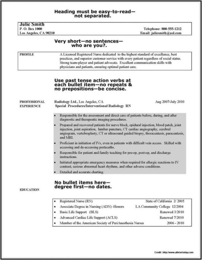 Registered Nurse Resume Sample Uk