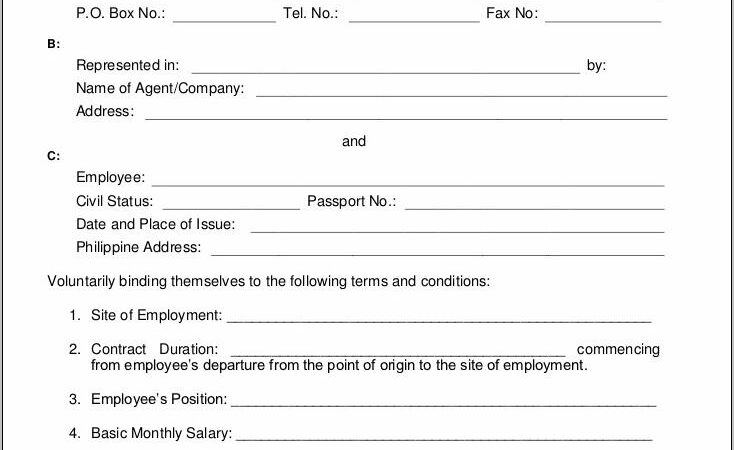 Regular Employee Contract Sample Philippines