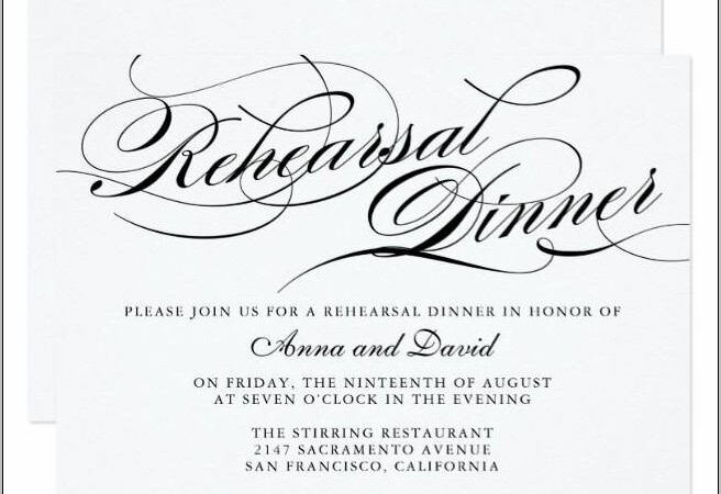 Rehearsal Dinner Invitation Cards