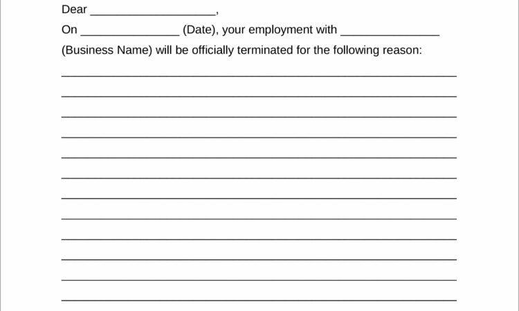 Release Form For Termination Of Employment