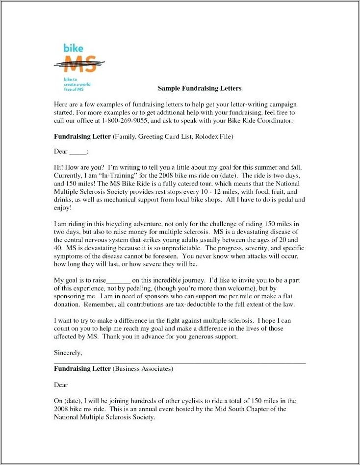Request For Food Donations Letter Template