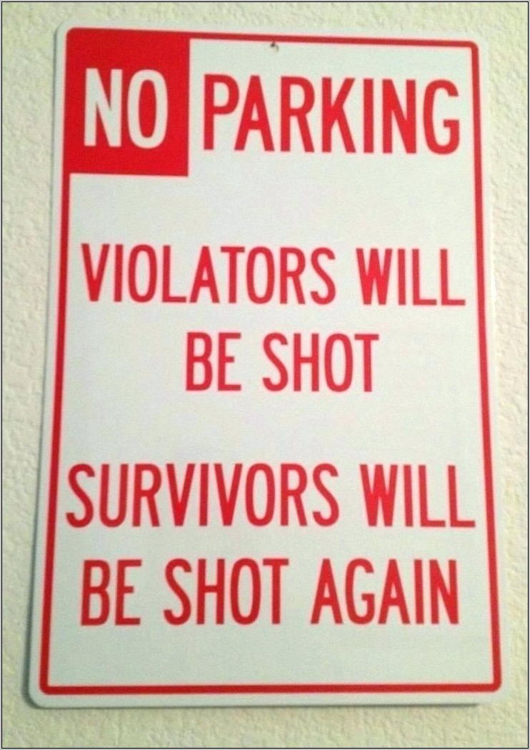 Reserved Parking Space Sign Templates