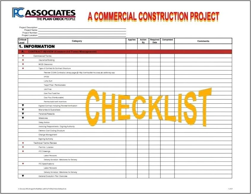 Residential Construction Schedule Template Download