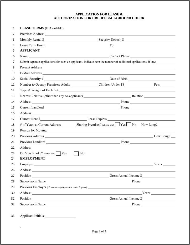 Residential Lease Agreement Form Illinois
