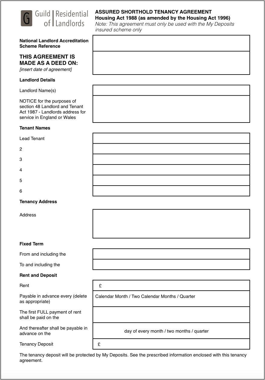 Residential Tenancy Agreement Template Nsw