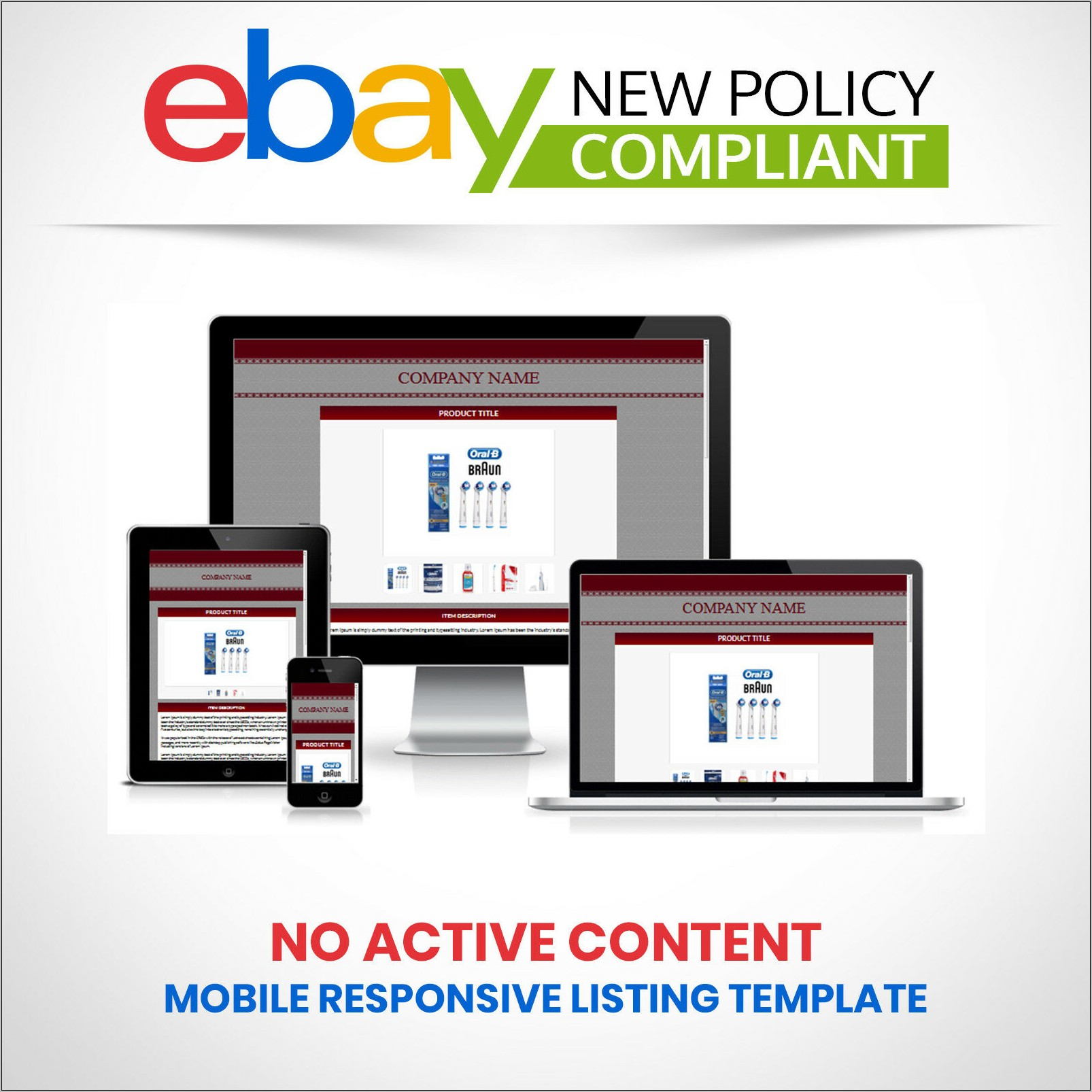 Responsive Ebay Template Design