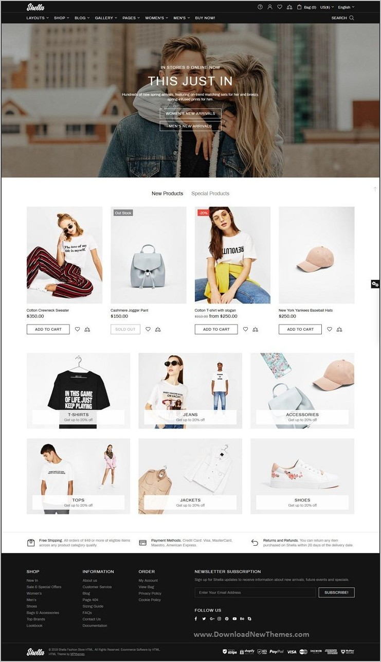 Responsive Ecommerce Template Bootstrap Free