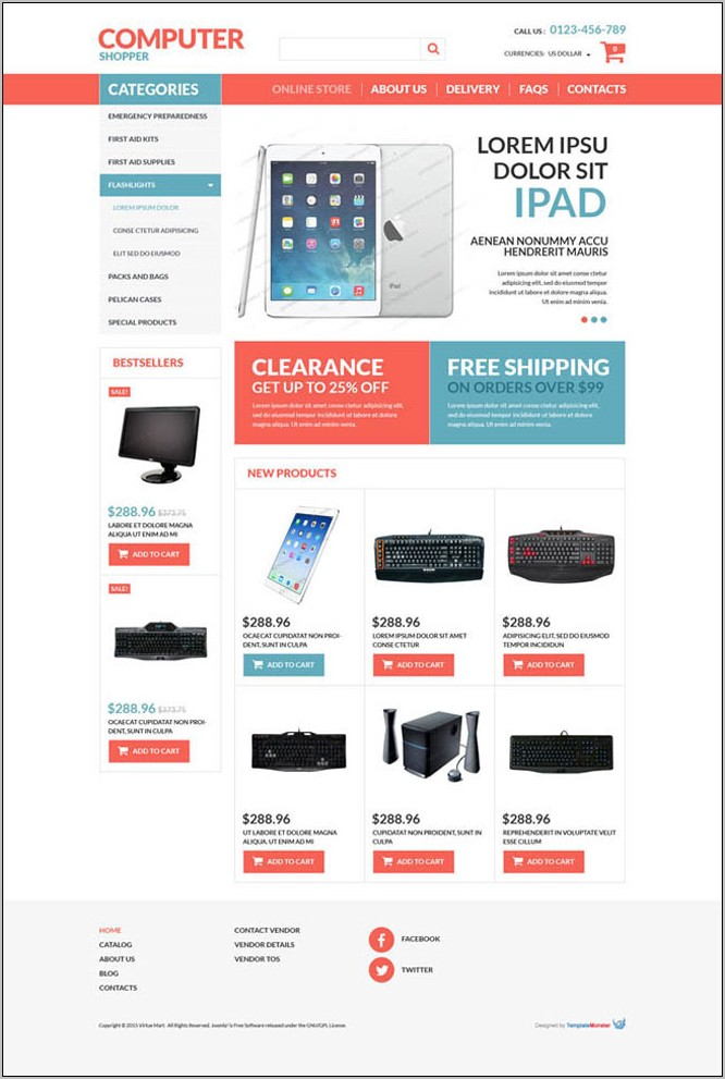 Responsive Ecommerce Template Free