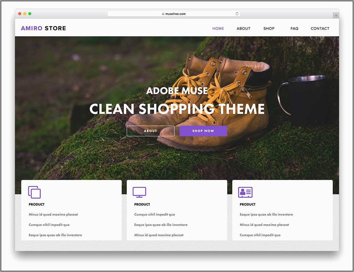 Responsive Muse Templates Free Download