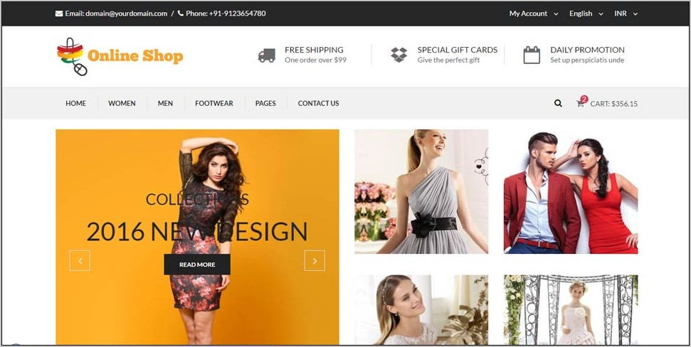 Responsive Shopping Cart Template Free
