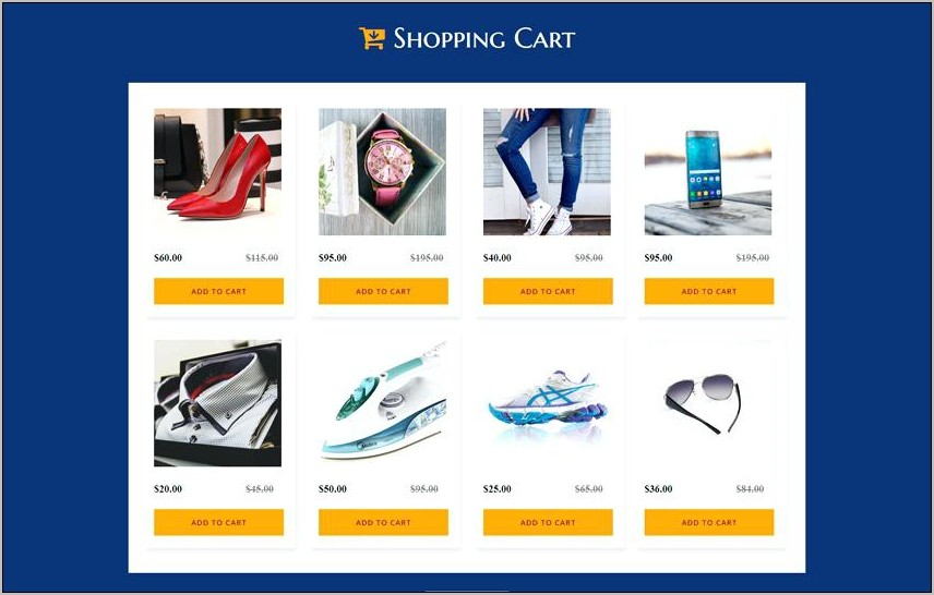 Responsive Shopping Cart Template