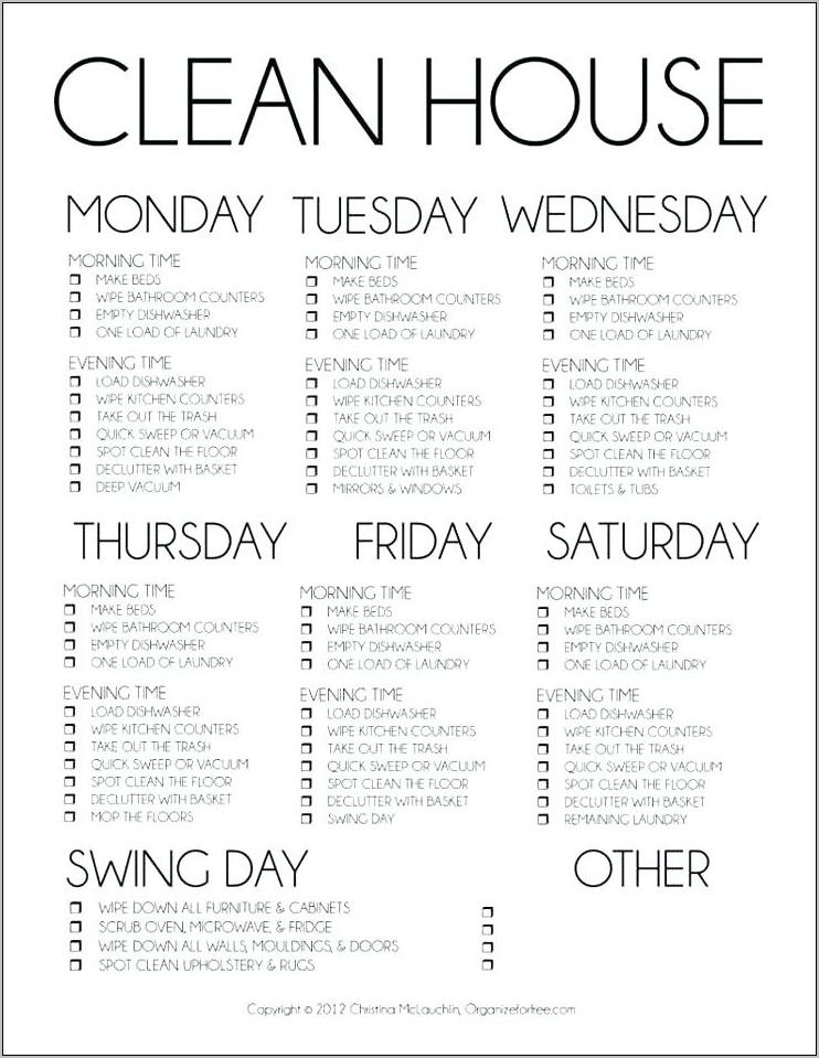 Restaurant Kitchen Cleaning Checklist Sample