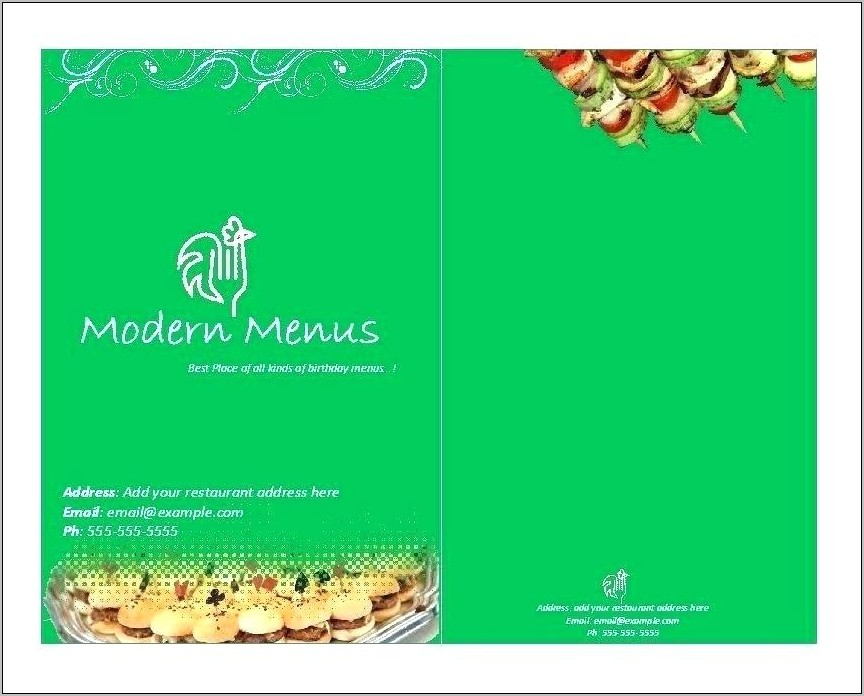 Restaurant Menu Card Design Templates Free Download