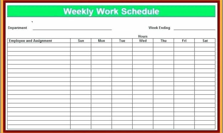 Restaurant Schedule Template Free