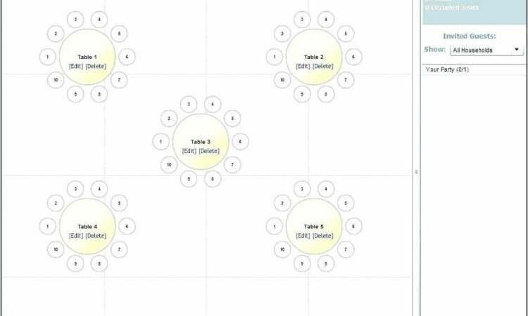 Restaurant Table Seating Plan Template