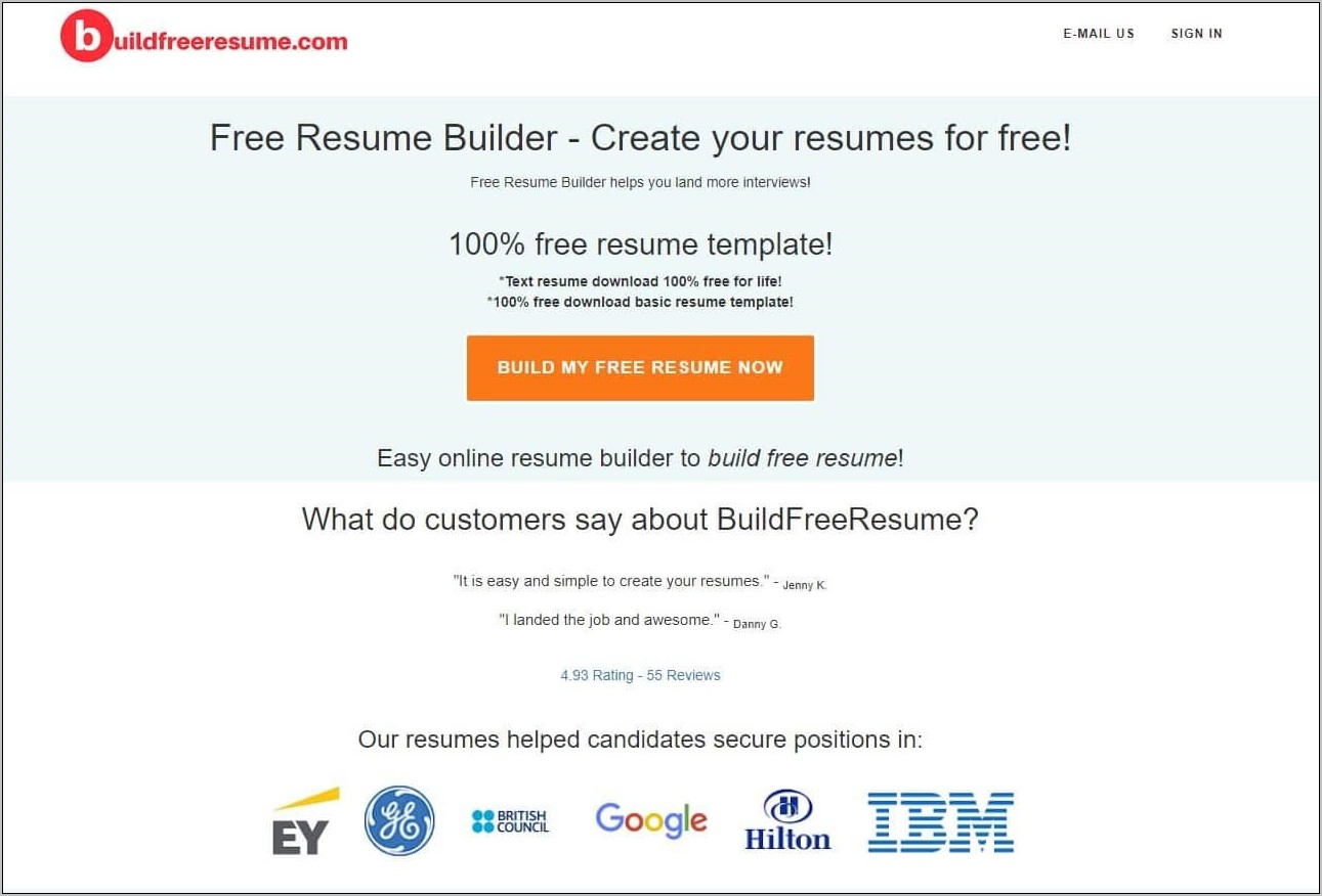 Resume Builder Template Free