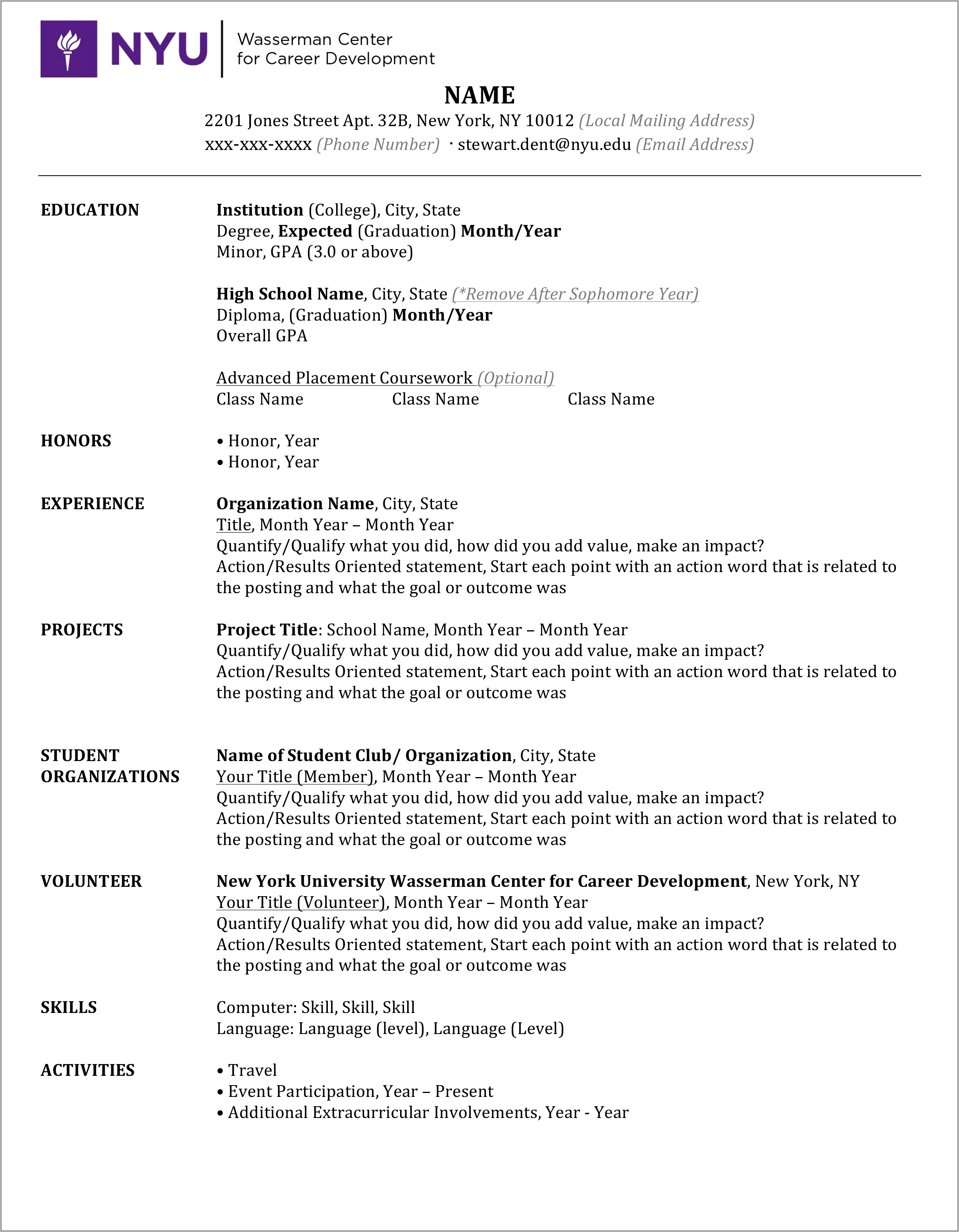 Resume Builder Template Microsoft Word Free