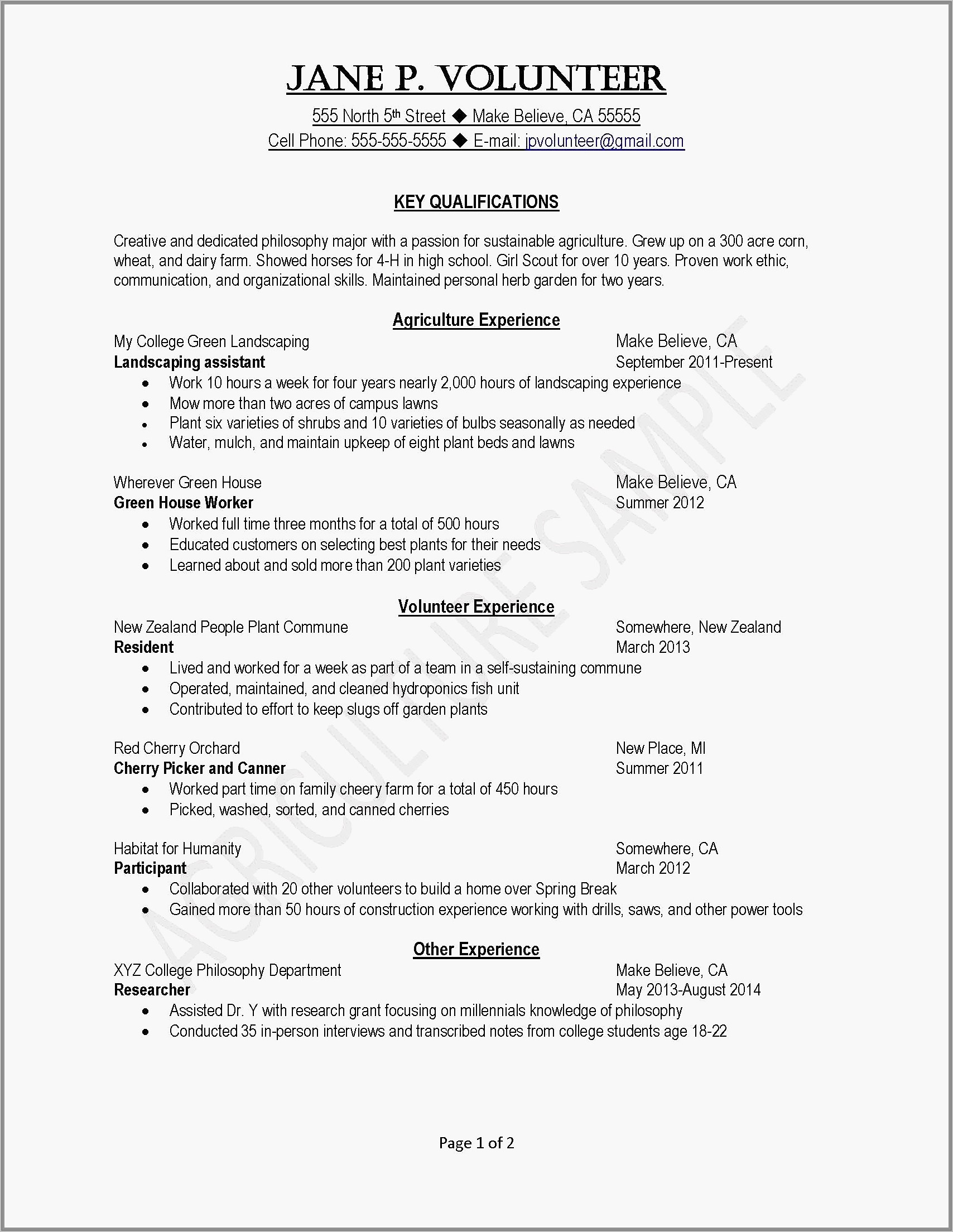 Resume Creator For High School Students