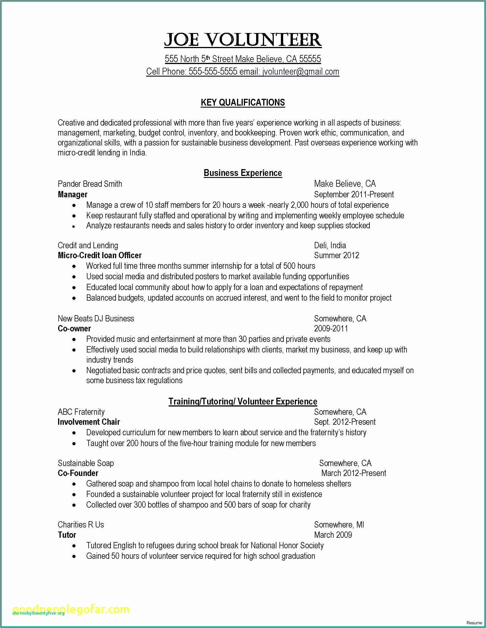 Resume Examples For Career Changers