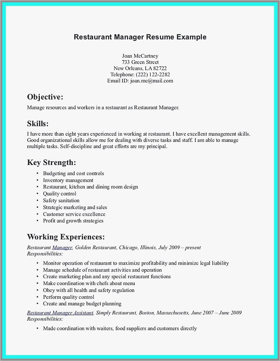 Resume Examples For Healthcare Executives