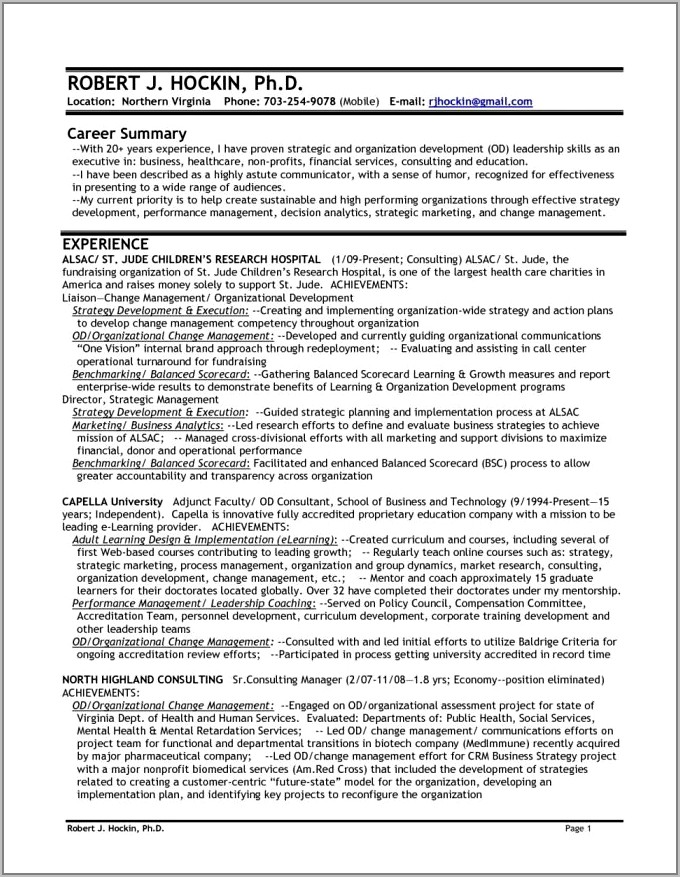 Resume Examples For Leadership Skills