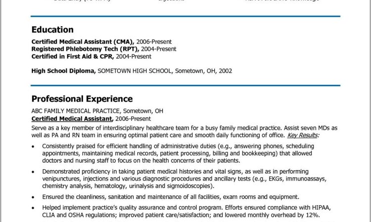 Resume Examples For Medical Billing And Coding