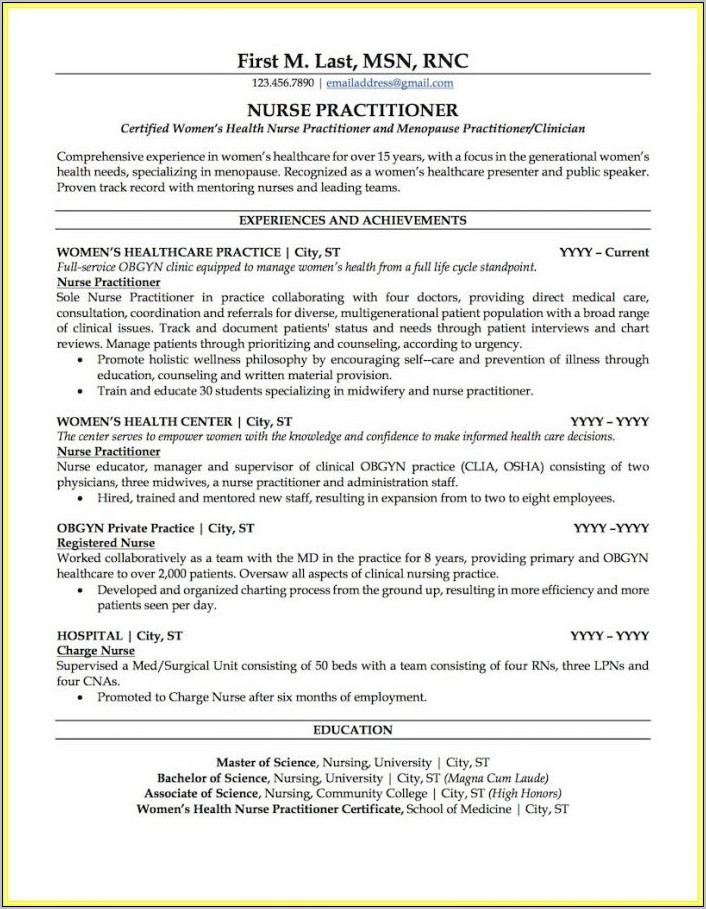 Resume Examples For Project Managers