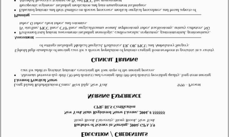 Resume Examples For Registered Nurses