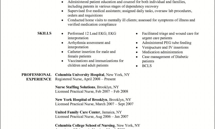 Resume Examples Rn Registered Nurse