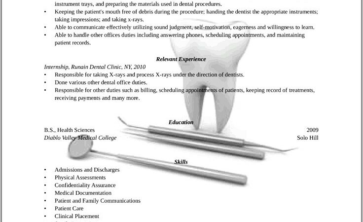 Resume For Dentist Job In India