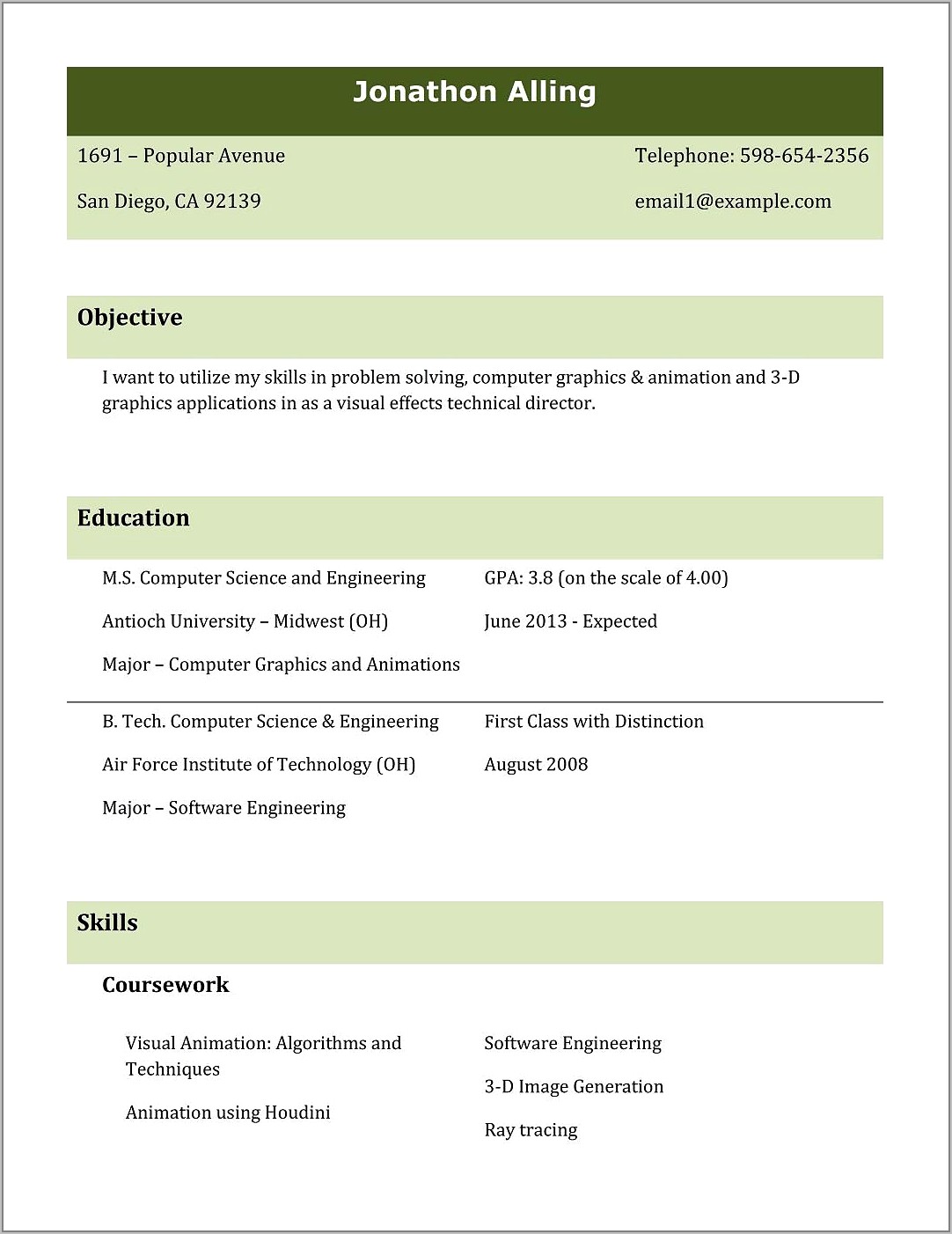 Resume For Freshers Engineers Online