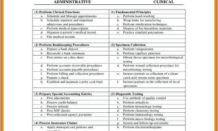 Resume For Medical Assistant Skills