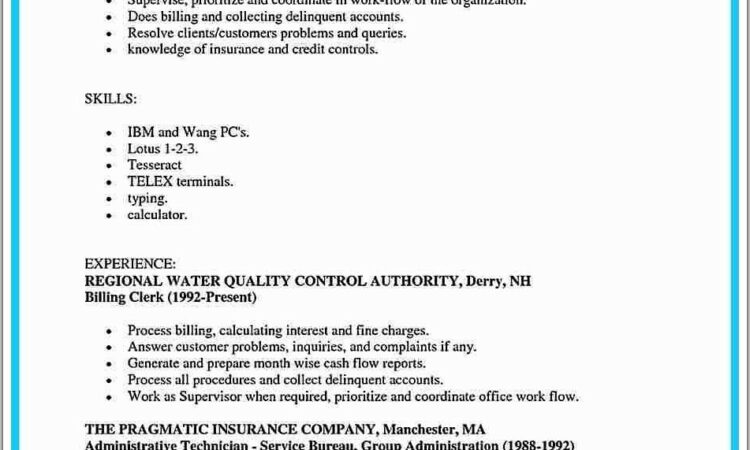 Resume For Medical Billing Job