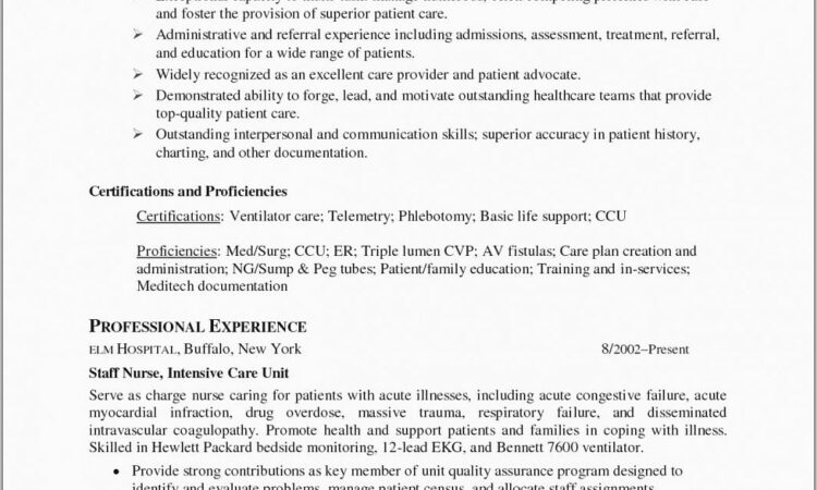 Resume For New Graduate Registered Nurse