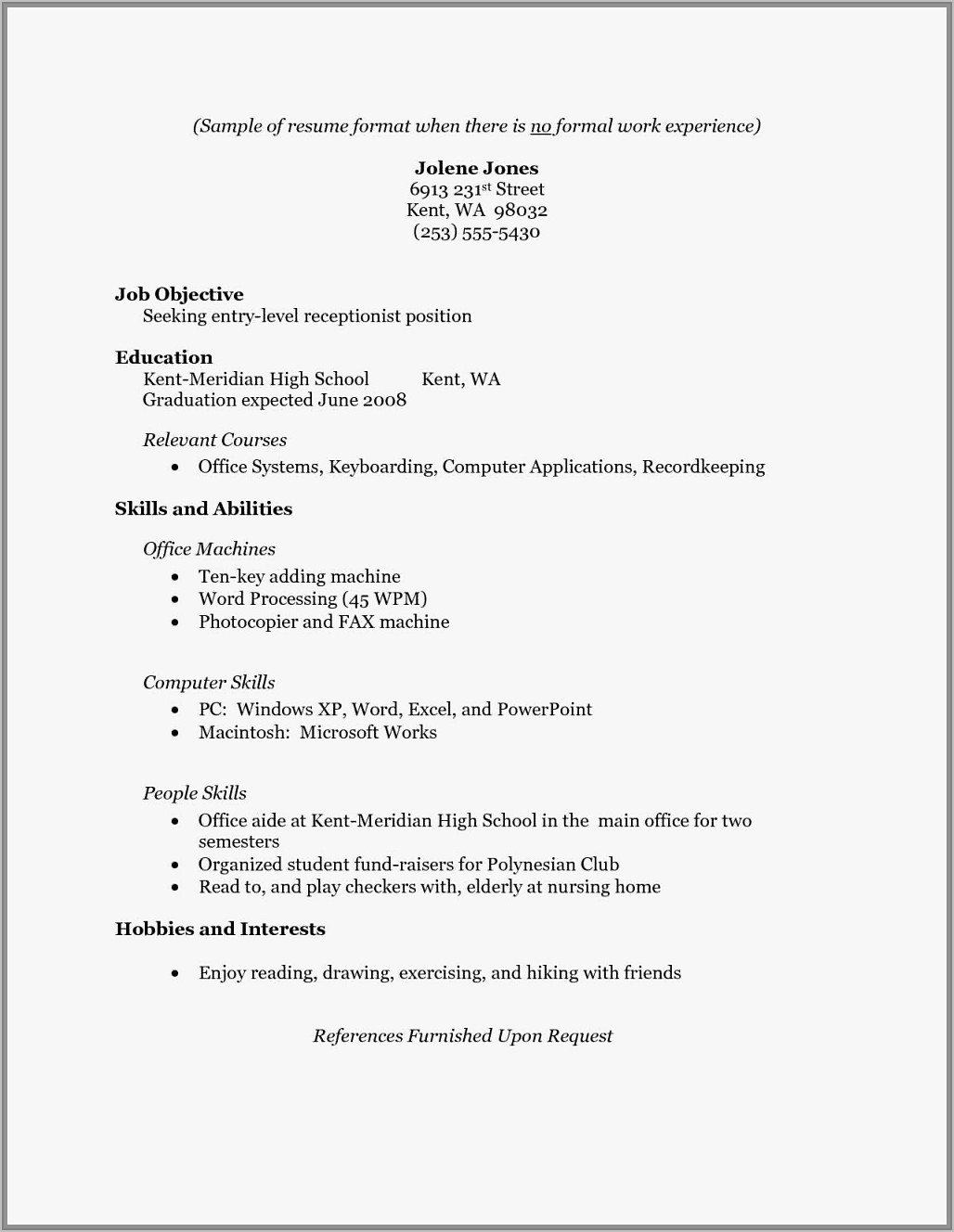 Resume For Nursing Assistant With Experience