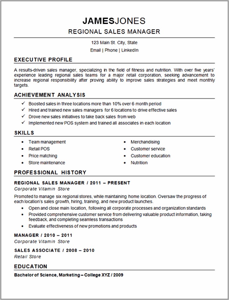 Resume For Sales Manager In Real Estate