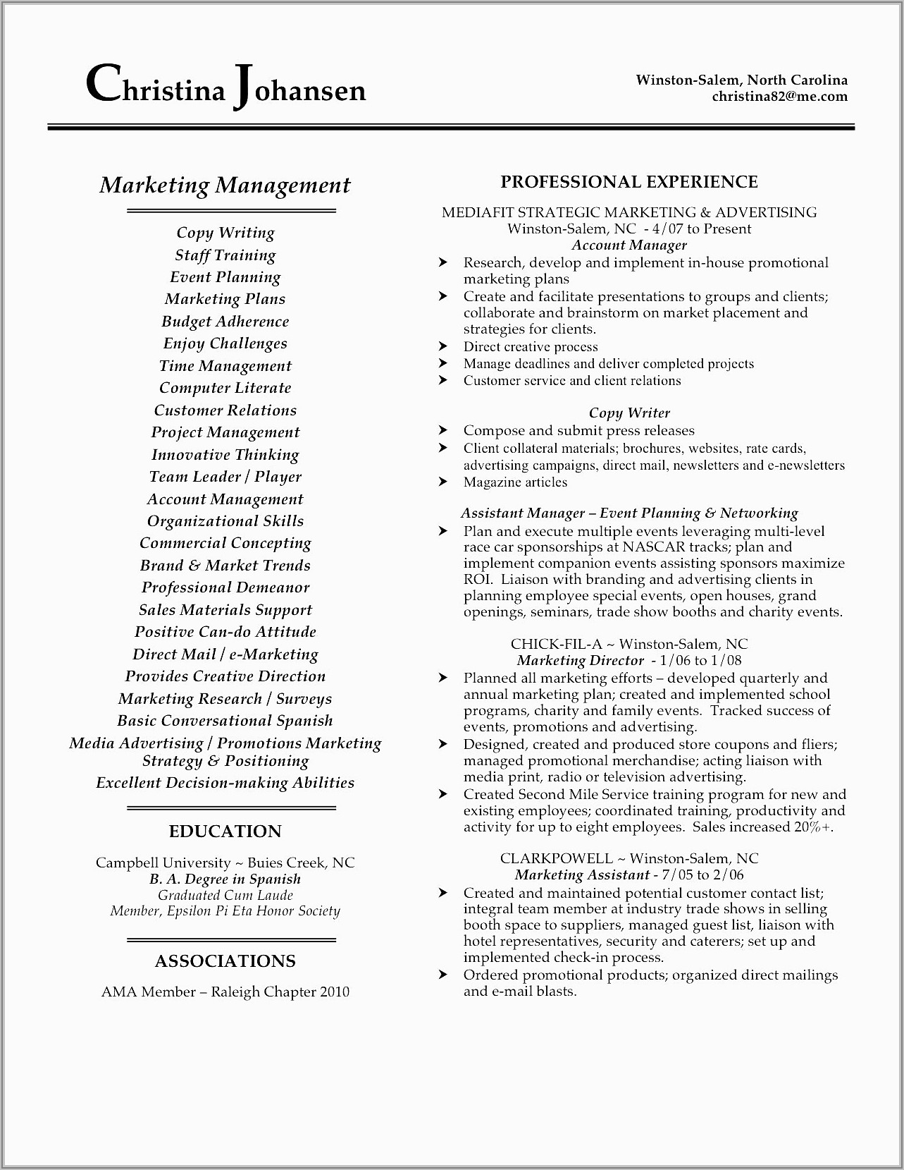 Resume For Sales Manager Pdf