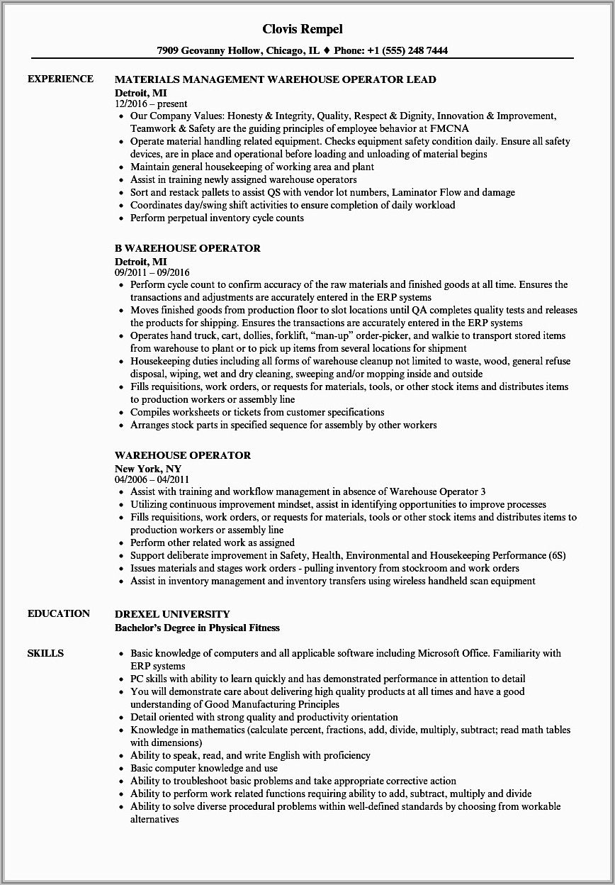 Resume For Truck Driver With No Experience