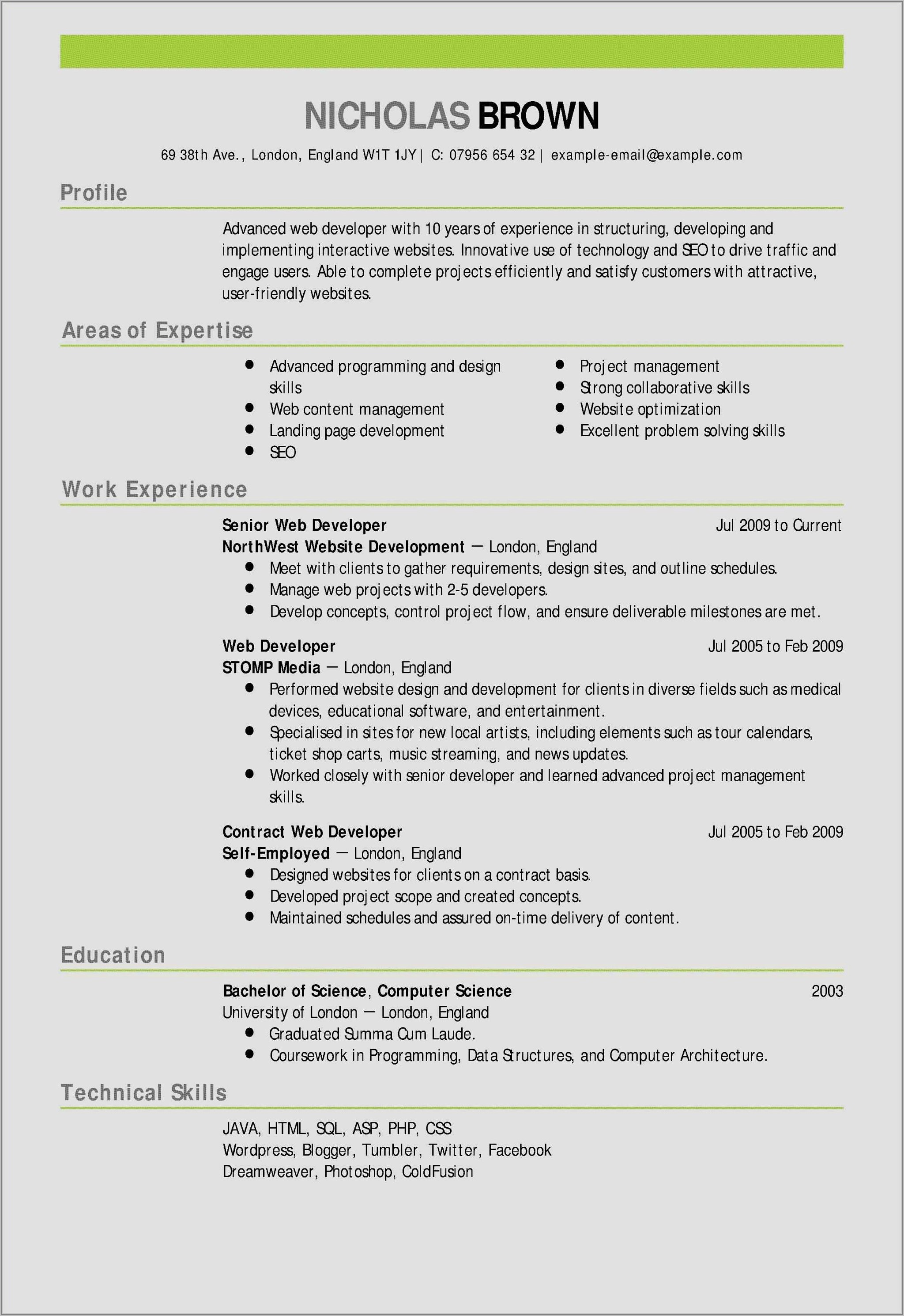 Resume Format Doc For Teachers