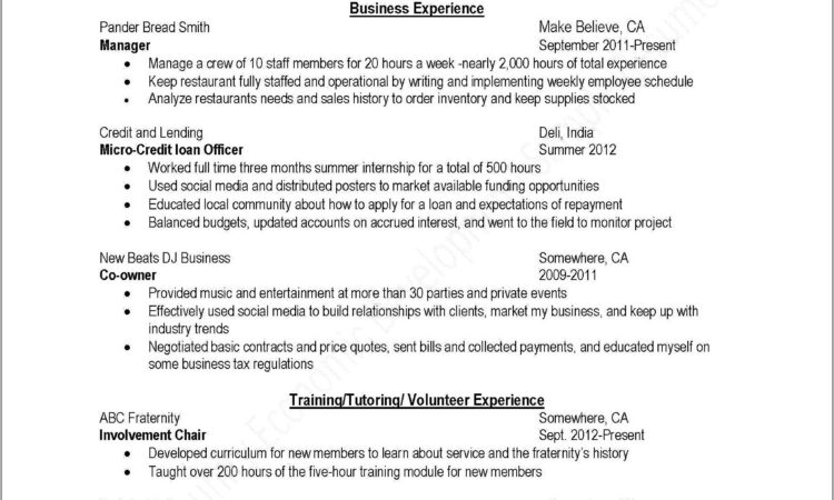 Resume Format For Aviation Job