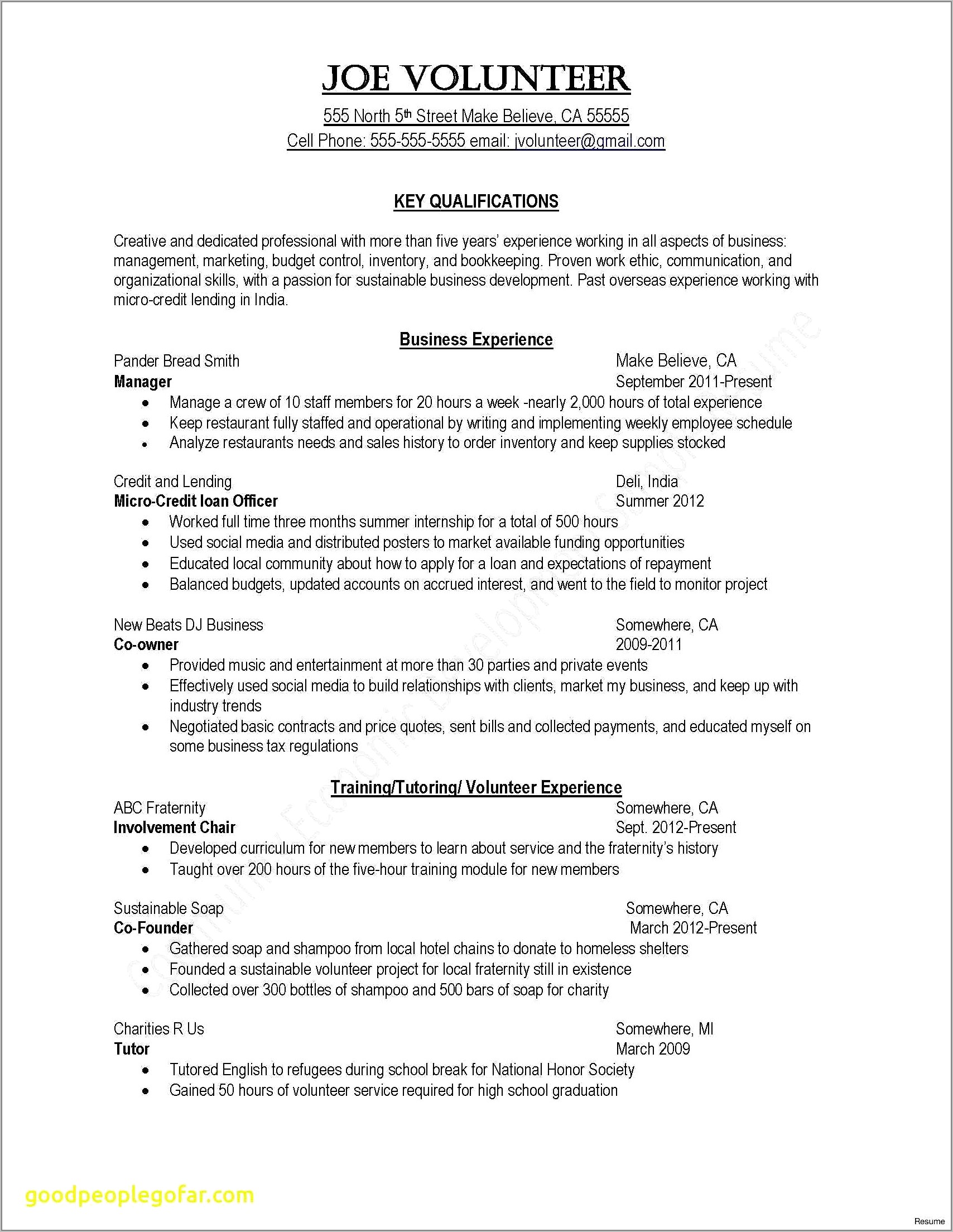 Resume Format For Aviation Job