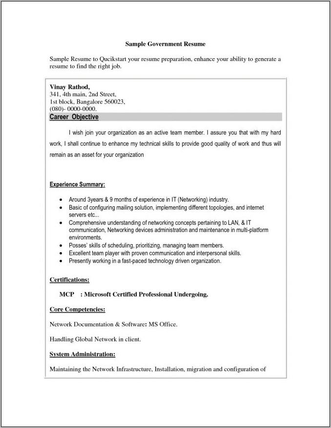Resume Format For Job Interview Pdf Download